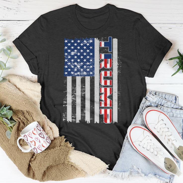 Trump Distressed Usa Flag Unisex T-Shirt Unique Gifts