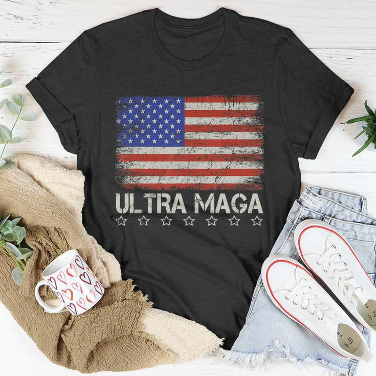Ultra Maga Shirt Maga King Funny Anti Biden Us Flag Pro Trump Trendy Tshirt V2 Unisex T-Shirt Unique Gifts