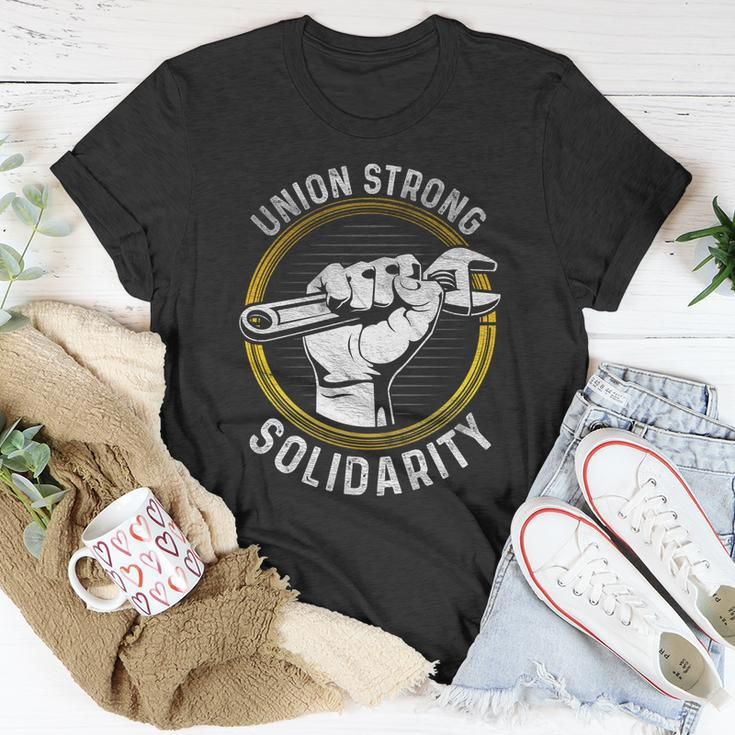 Union Strong Solidarity Labor Day Worker Proud Laborer Gift Unisex T-Shirt Unique Gifts