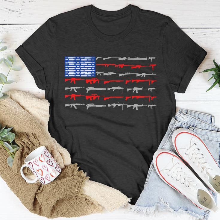 Usa Flag 2Nd Amendment Gun Flag Rights Tshirt Unisex T-Shirt Unique Gifts