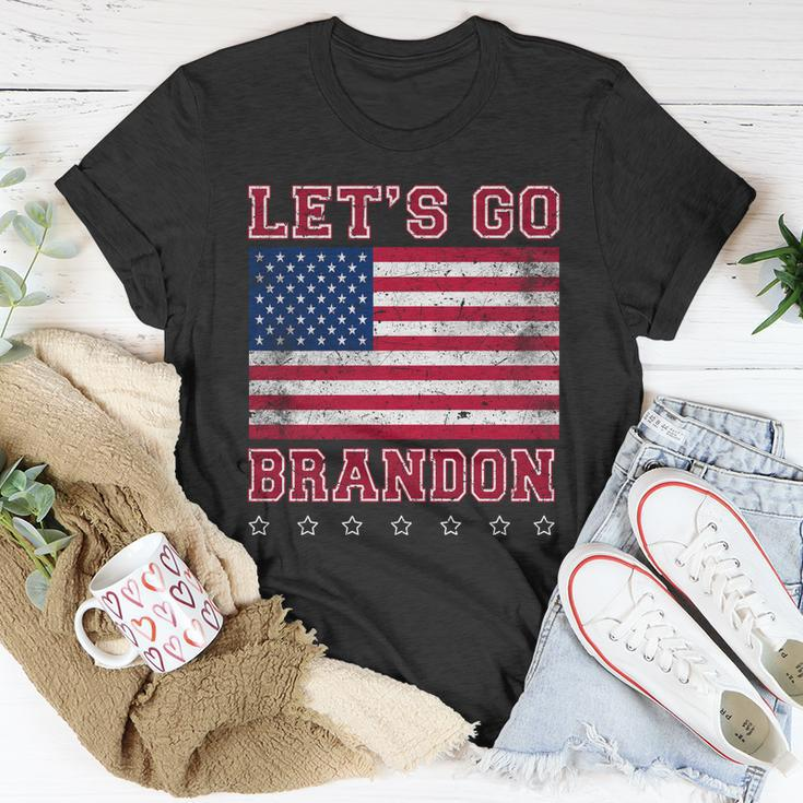 Vintage Lets Go Brandon American Flag Tshirt Unisex T-Shirt Unique Gifts