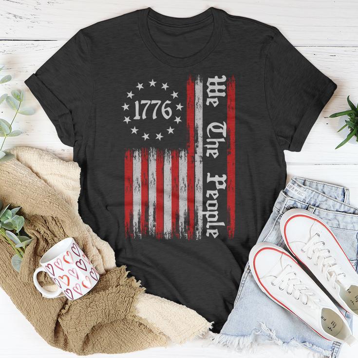 We The People 1776 Distressed Usa American Flag Tshirt Unisex T-Shirt Unique Gifts