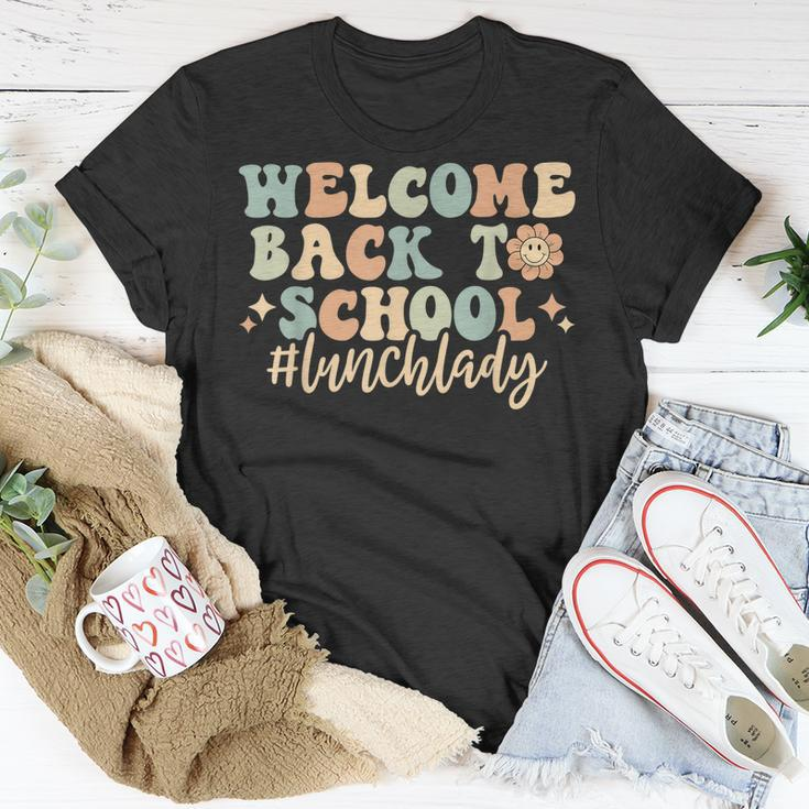 Welcome Back To School Lunch Lady Retro Groovy T-shirt Personalized Gifts