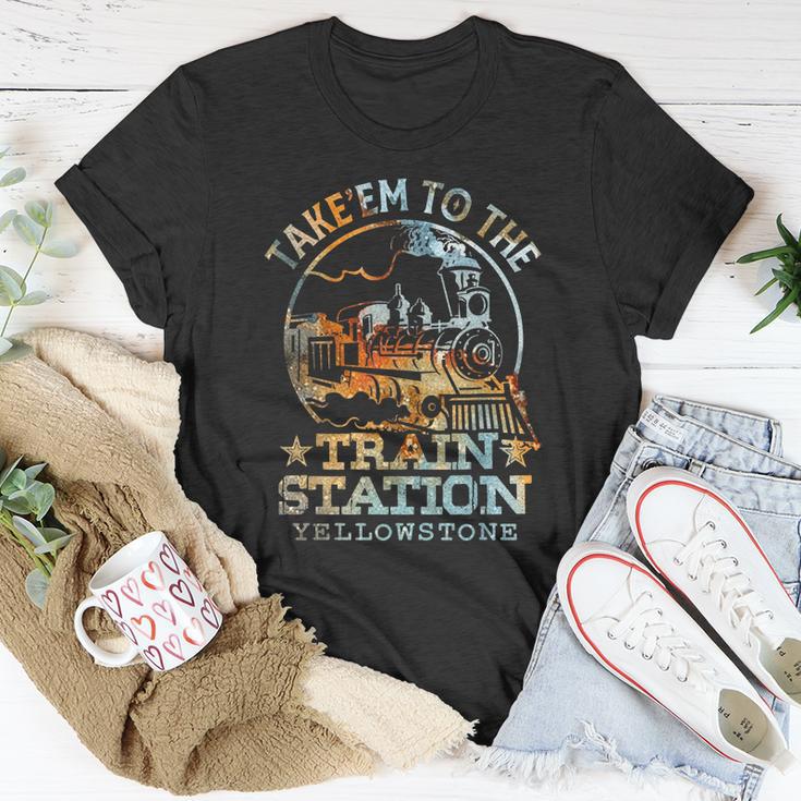 Western Coountry Take Em To The Train Station Unisex T-Shirt Unique Gifts