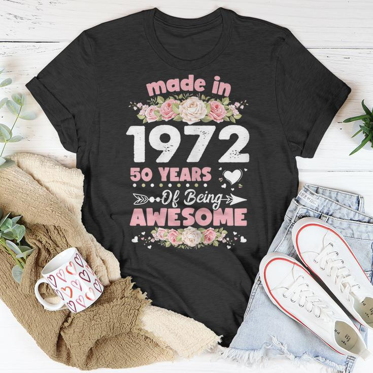 Womens 50 Years Old Gifts 50Th Birthday Born In 1972 Women Girls Unisex T-Shirt Funny Gifts