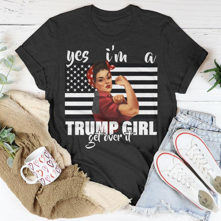 Yes Im A Trump Girl Get Over It Funny Election Unisex T-Shirt Unique Gifts