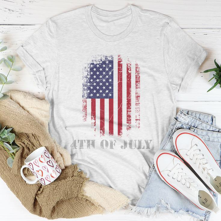 4Th Of July Usa Flag Vintage Distressed Independence Day Great Gift Unisex T-Shirt Unique Gifts