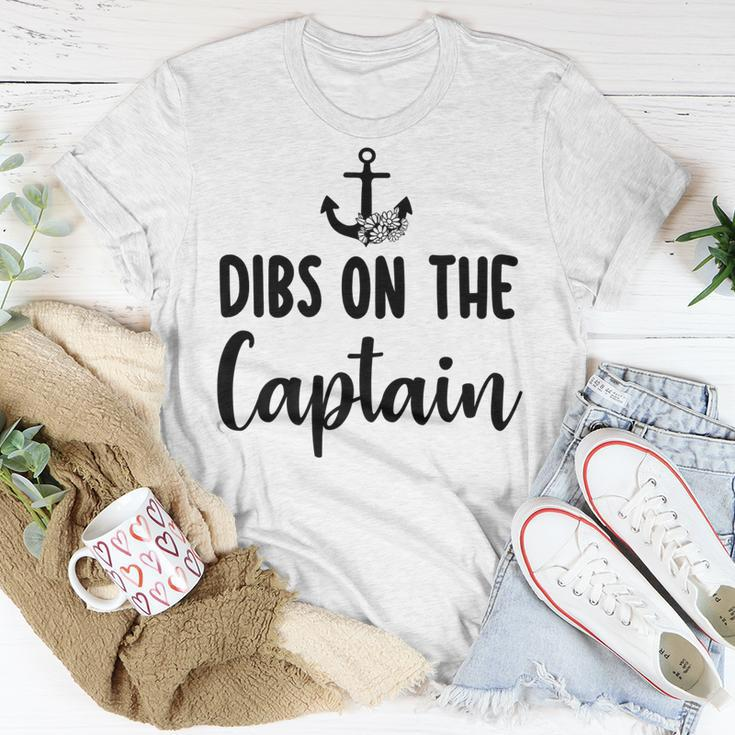 Captain Wife Dibs On The Captain Quote Anchor Sailing V2 T-shirt Personalized Gifts