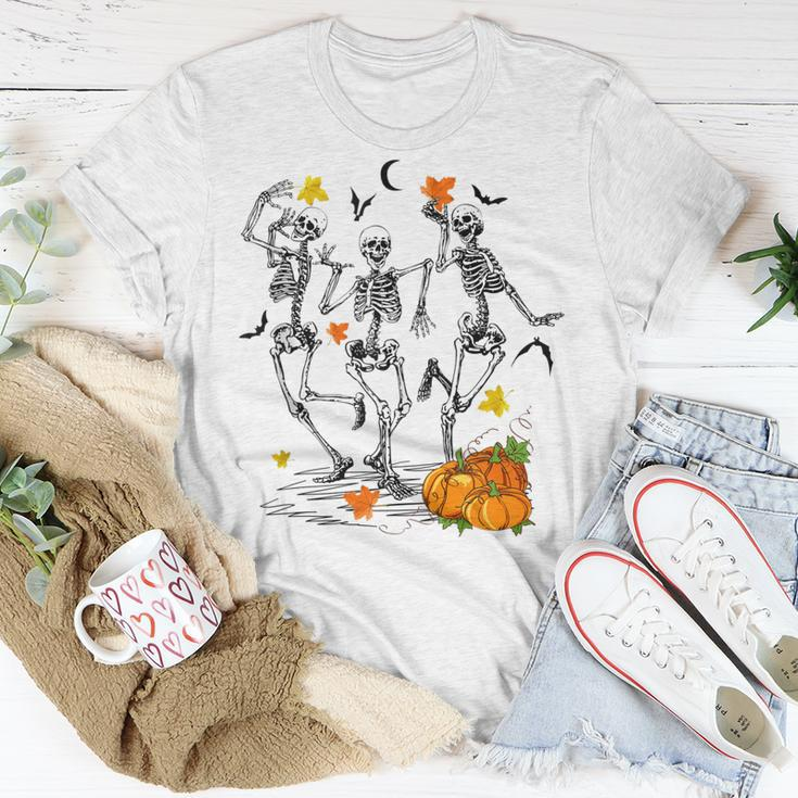 Funny Skeletons Dancing Halloween Dancing Unisex T-Shirt Funny Gifts
