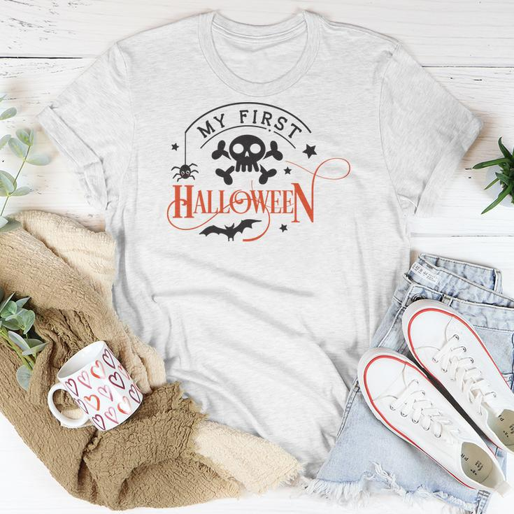 Halloween My First Halloweenblack And Orange Men Women T-shirt Graphic Print Casual Unisex Tee Funny Gifts