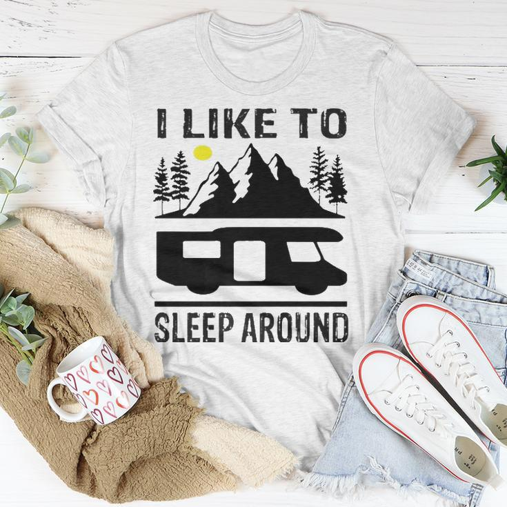 I Like To Sleep Around Camper Unisex T-Shirt Unique Gifts