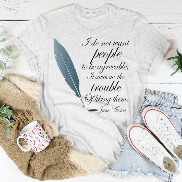 Jane Austen Funny Agreeable Quote Unisex T-Shirt Funny Gifts