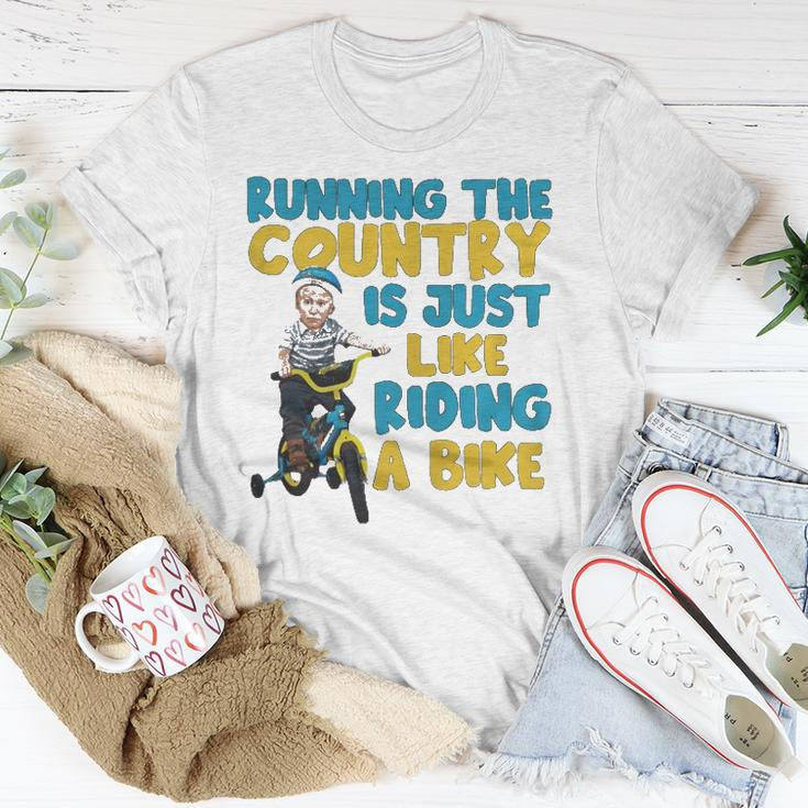 Joe Biden Running The Country Is Like Riding A Bike Unisex T-Shirt Unique Gifts