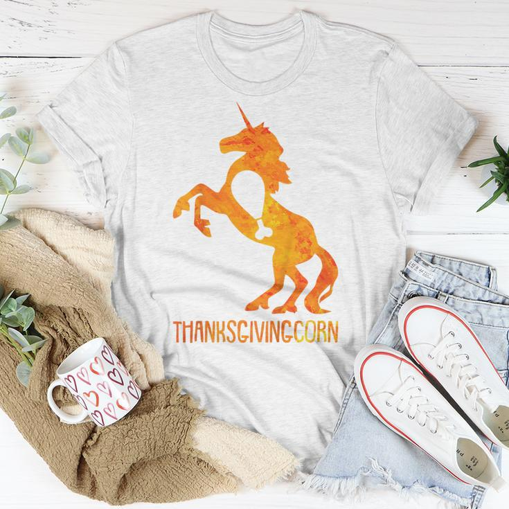 Kids Unicorn Thanksgiving Day Funny Turkey Leg Fall Autumn Unisex T-Shirt Funny Gifts