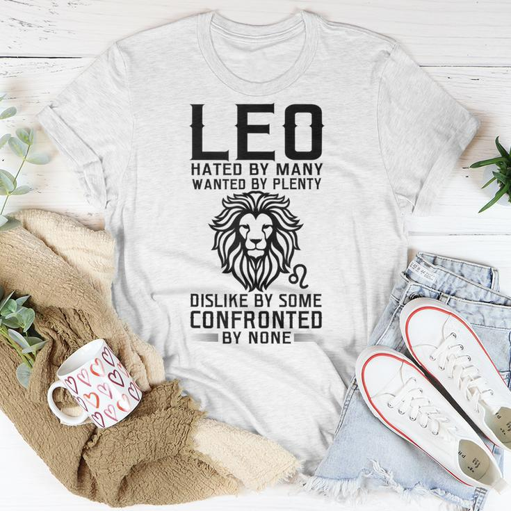 Lion Graphic Art July August Birthday Gifts Leo Zodiac Sign Unisex T-Shirt Funny Gifts