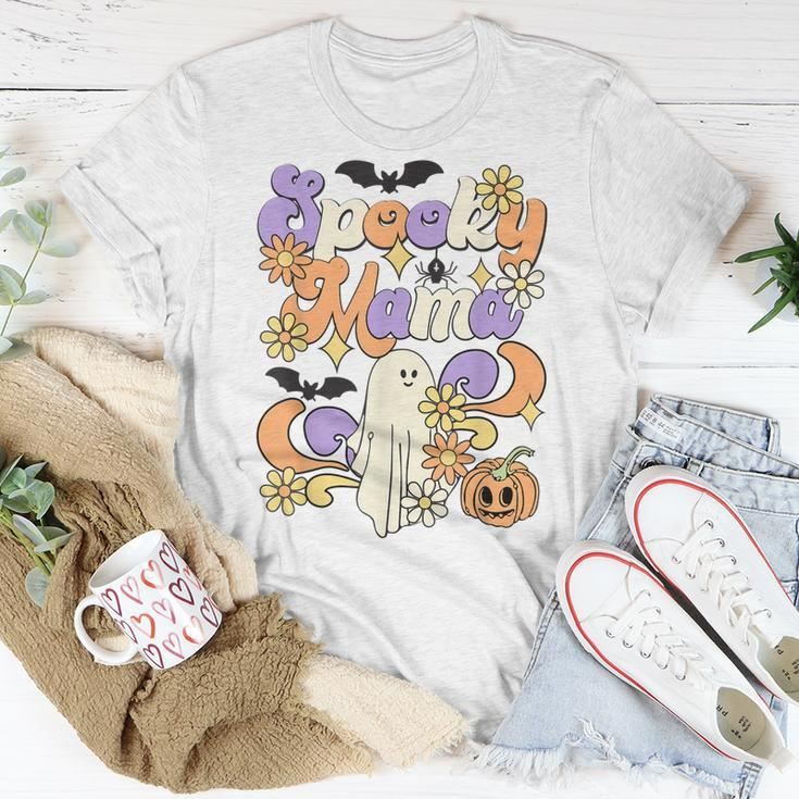 Spooky Mama Floral Ghost Boo Mom And Babe Matching Halloween Unisex T-Shirt Funny Gifts
