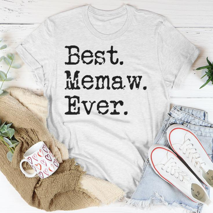 Womens Best Memaw Ever Grandmother Grandma Gift From Grandchildren Unisex T-Shirt Unique Gifts