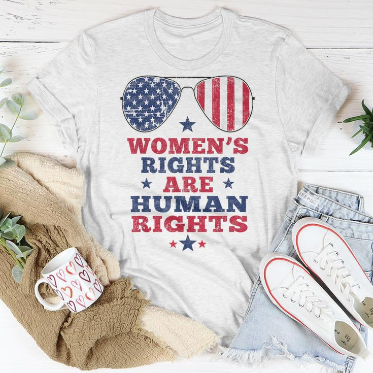 Womens Rights Are Human Rights American Flag 4Th Of July Unisex T-Shirt Funny Gifts