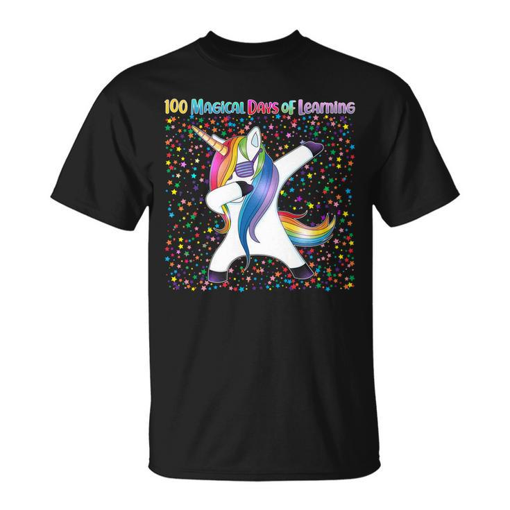 100 Magical Days Of Learning Dabbing Unicorn T-Shirt
