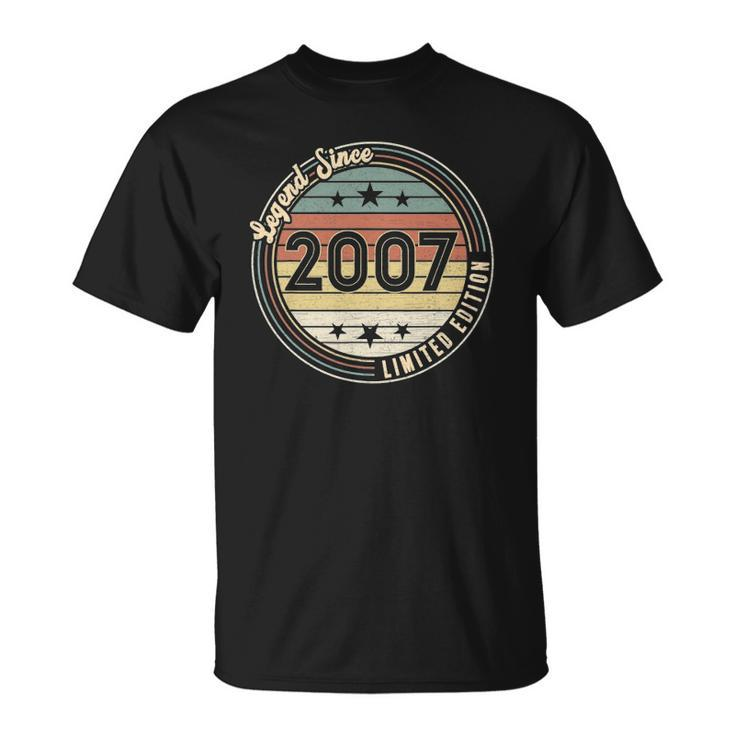 15 Years Old Birthday Gifts Legend 2007 Limited Edition Unisex T-Shirt