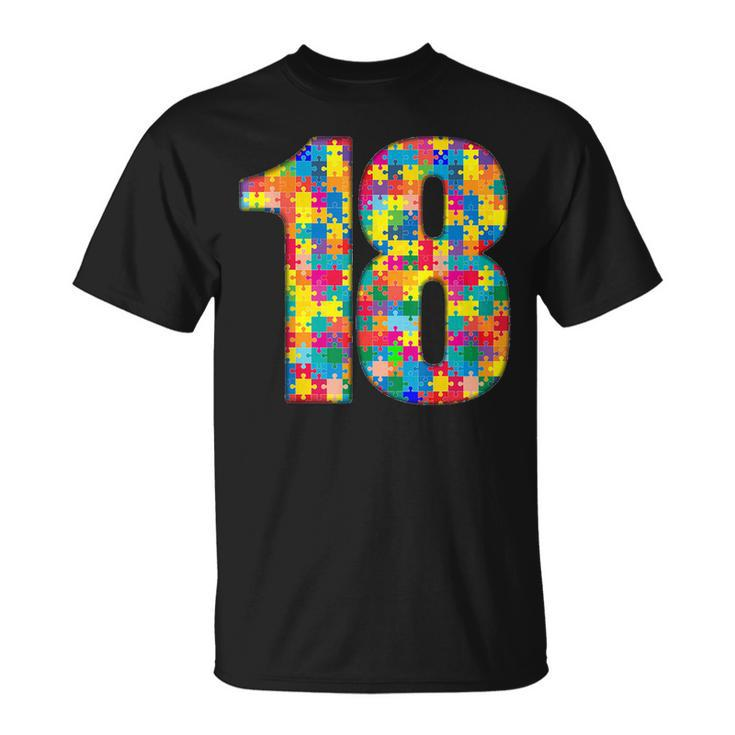 18 Years Old 18Th Birthday Autism Insert For Boy Girl T-shirt