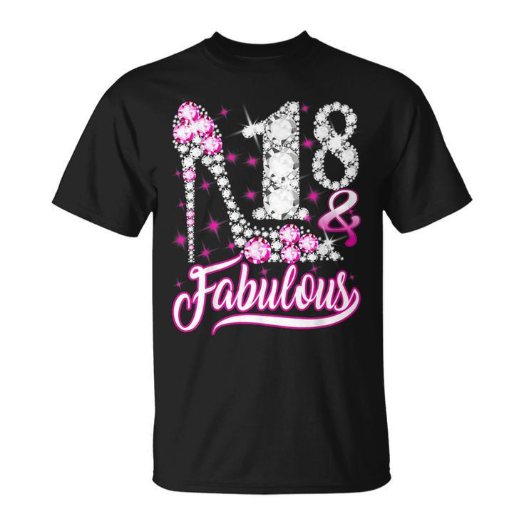 18 Years Old 18 & Fabulous 18Th Birthday Pink Diamond T-shirt