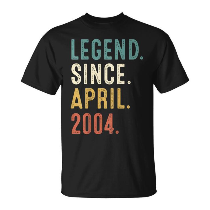 18 Years Old Legend Since April 2004 18Th Birthday T-shirt