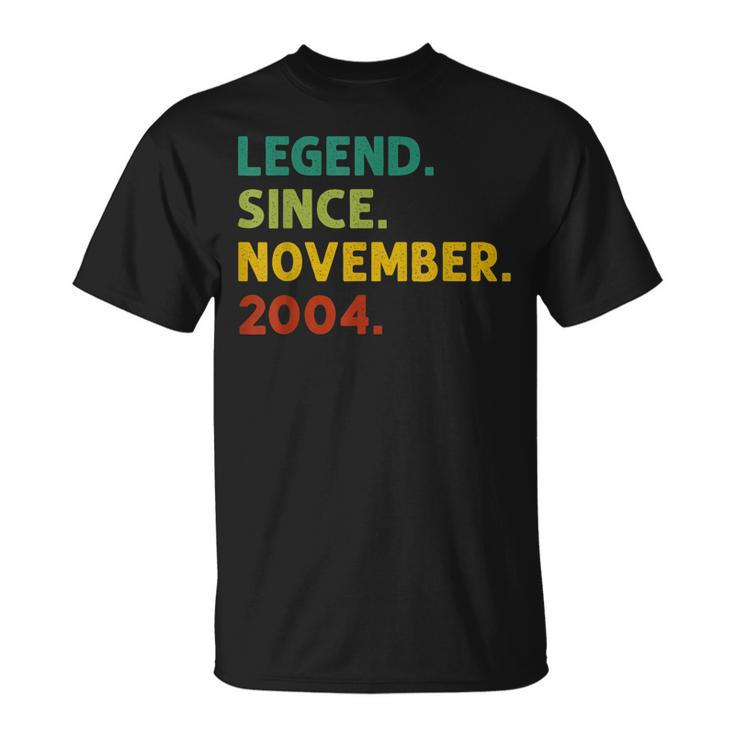 18 Years Old Legend Since November 2004 18Th Birthday T-shirt