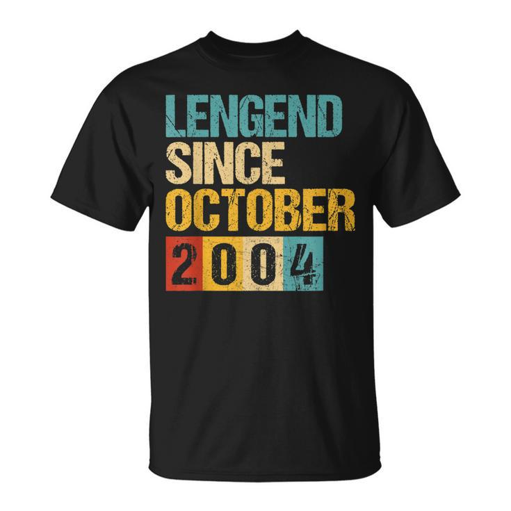 18 Years Old Legend Since October 2004 18Th Birthday V3 T-shirt