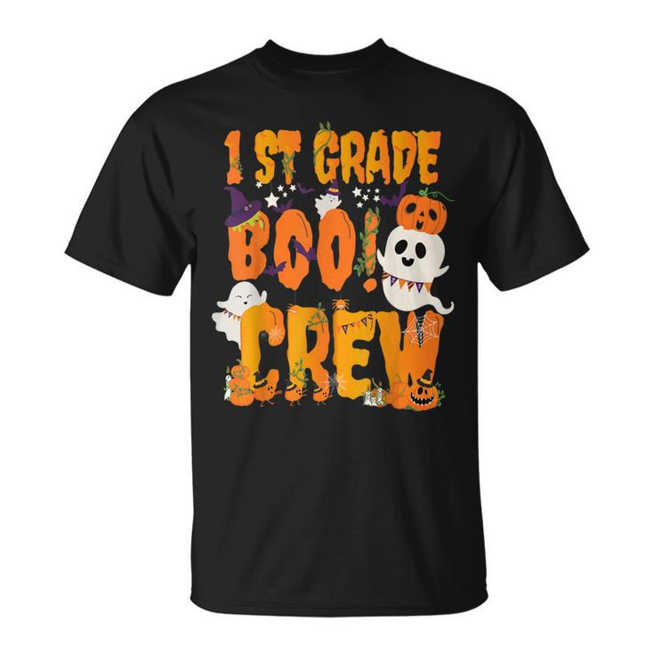 1St Grade Boo Crew Student Teacher Halloween Apparal  Unisex T-Shirt