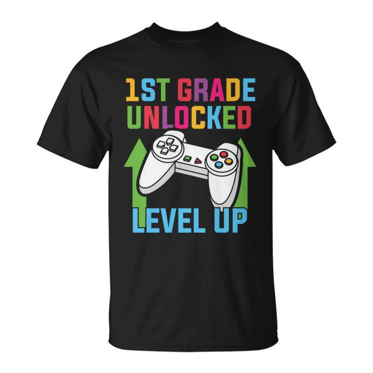 1St Grade Unlocked Level Up Back To School First Day Of School Unisex T-Shirt
