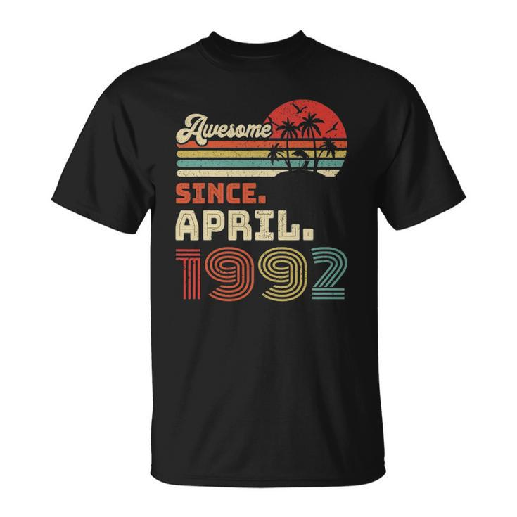 31 Years Old Awesome Since April 1992 31St Birthday Unisex T-Shirt