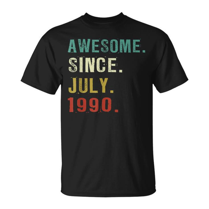 32 Years Old Awesome Since July 1990 32Nd Birthday Gifts  Unisex T-Shirt