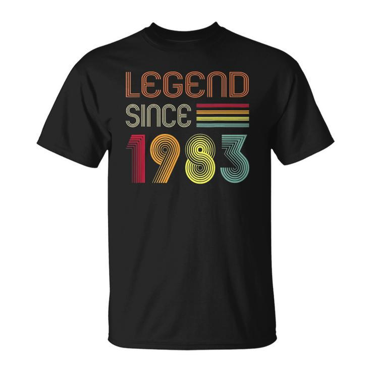 39 Year Old Gifts Legend Since 1983 39Th Birthday Retro Unisex T-Shirt