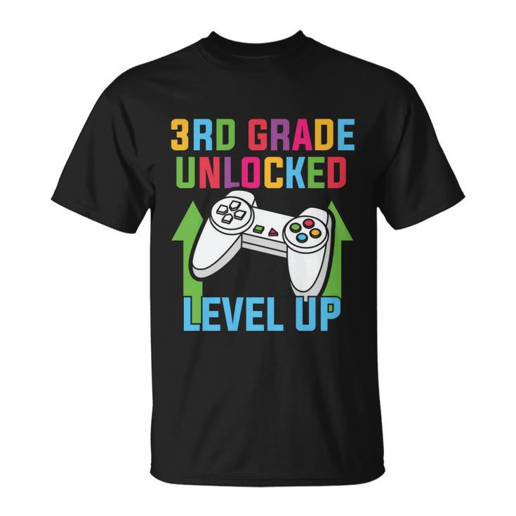 3Rd Grade Unlocked Level Up Back To School First Day Of School Unisex T-Shirt
