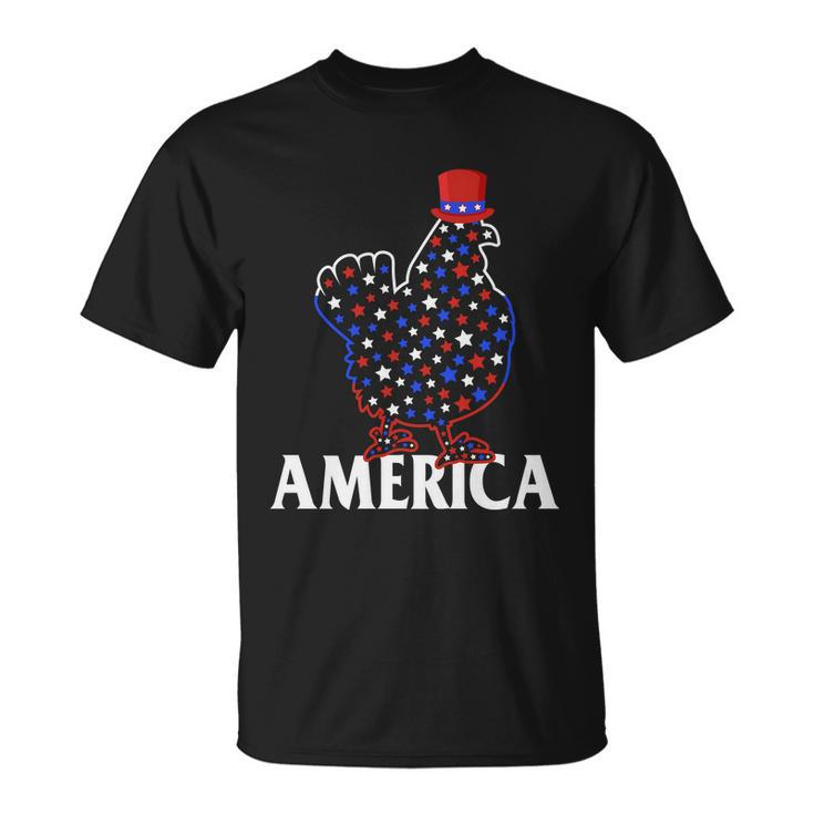 4Th Of July Chicken Love America Proud American T-shirt