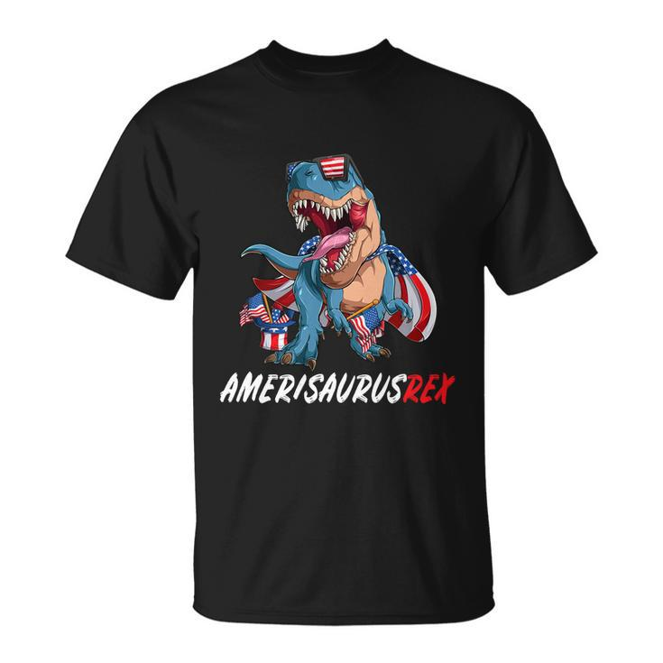 4Th July Tfunny Giftrex America Dinosaur Independence Day Patriot Usa Gift Unisex T-Shirt