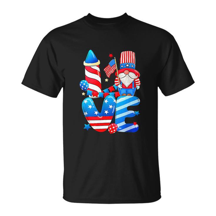 4Th Of July 2022 Patriotic Gnomes Funny Unisex T-Shirt