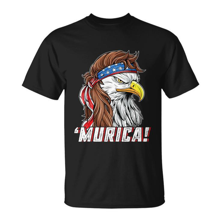 4Th Of July Eagle Mullet Murica American Flag Usa Merica Cute Gift Unisex T-Shirt
