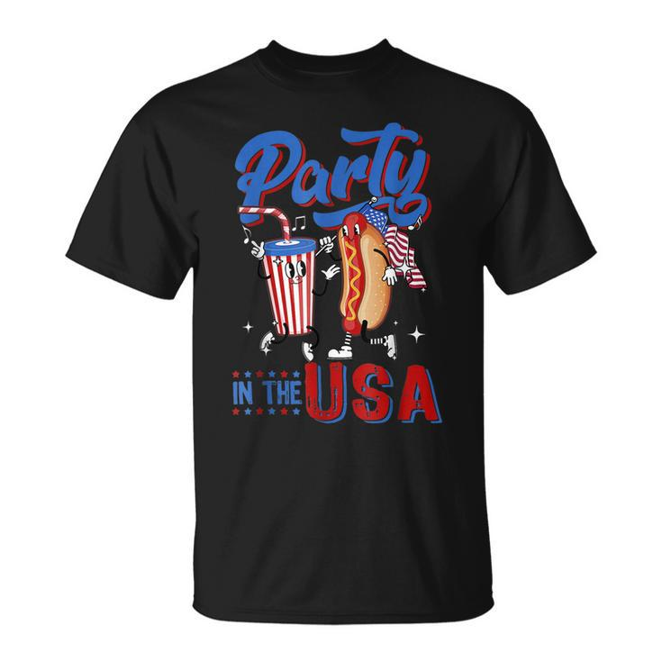 4Th Of July Food Party In The Usa Funny Hot Dog Lover  Unisex T-Shirt
