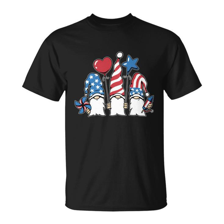 4Th Of July Gnomes Shirts Women Outfits For Men Patriotic Unisex T-Shirt