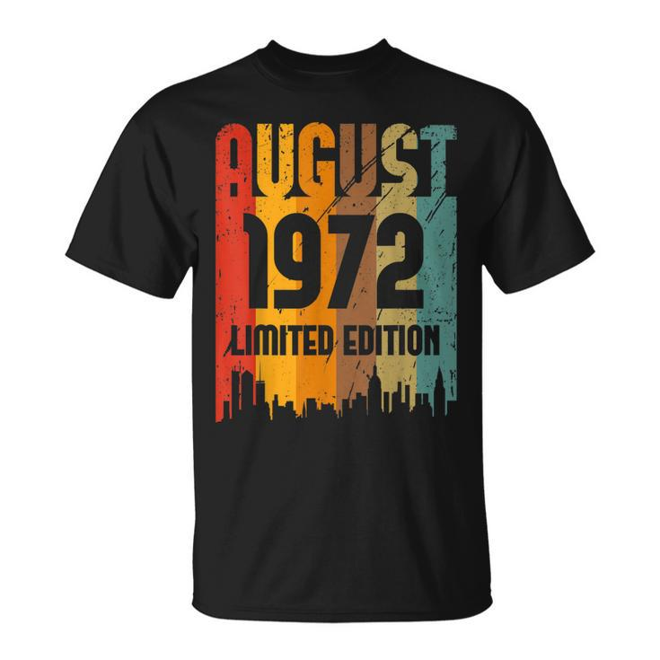 50 Years Old Vintage Awesome Since August 1972 50Th Birthday T-shirt