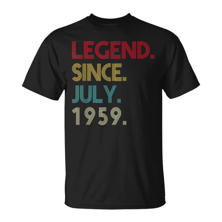 63 Years Old Legend Since July 1959 63Rd Birthday Gifts  Unisex T-Shirt