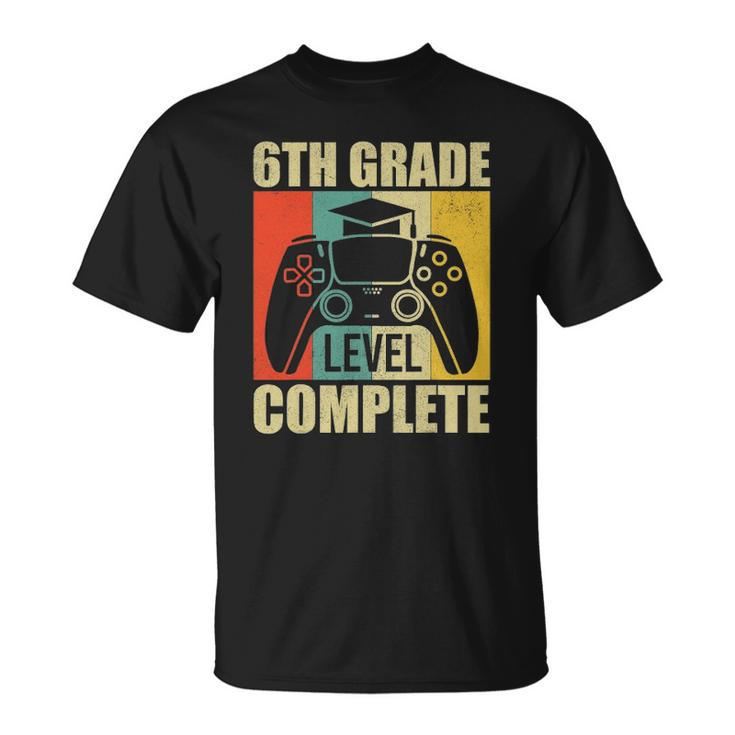 6Th Grade Level Complete Gamer S Boys Kids Graduation Unisex T-Shirt