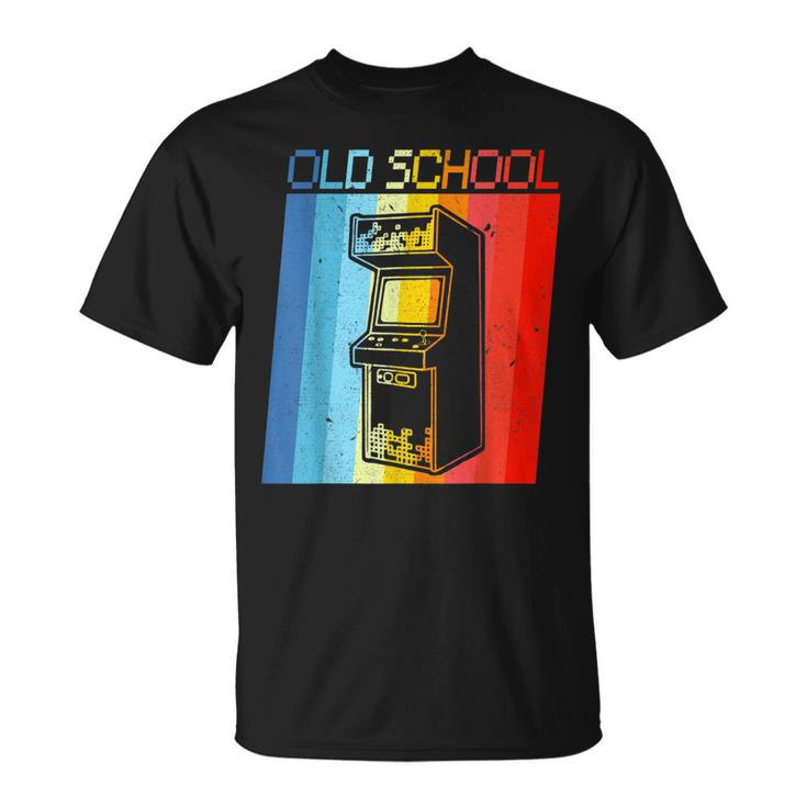 70S 80S 90S Vintage Retro Arcade Video Game Old School Gamer V7 T-shirt