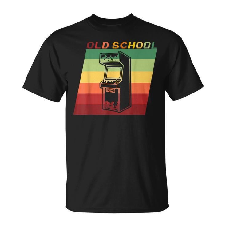 70S 80S 90S Vintage Retro Arcade Video Game Old School Game V2 T-shirt