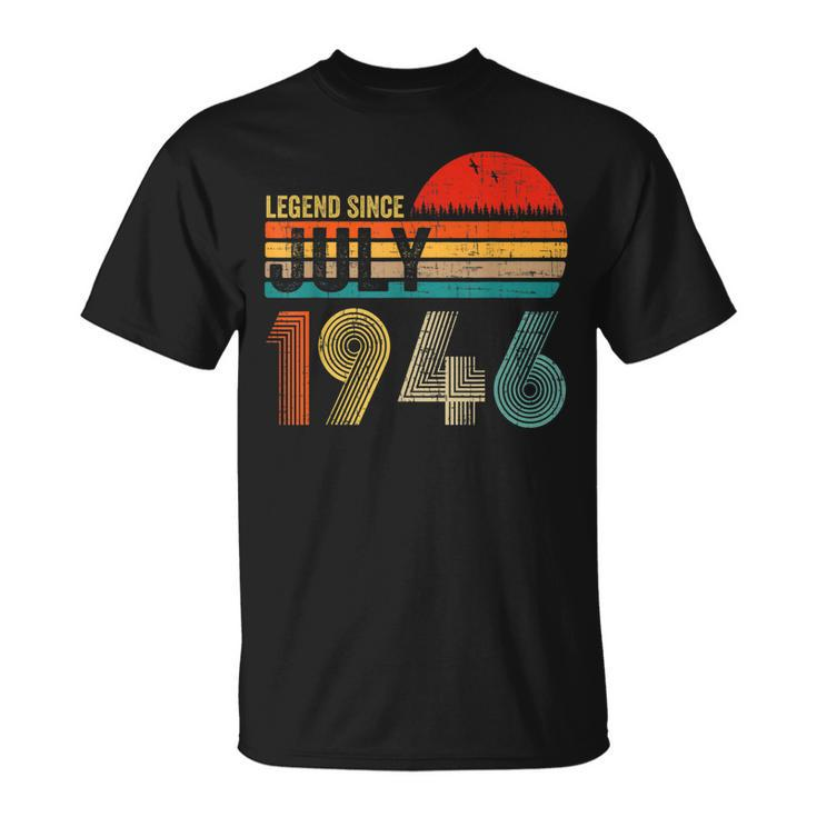 76 Years Old Retro Birthday Gifts Legend Since July 1946  Unisex T-Shirt
