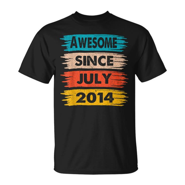 8 Years Old Birthday Awesome Since July 2014 8Th Birthday  Unisex T-Shirt