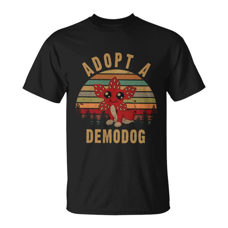 Adopt A Demodog Hell Fire Club Vintage Trending Upside Down Stranger Unisex T-Shirt