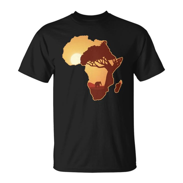 Africa Elephant Map African Safari  Unisex T-Shirt